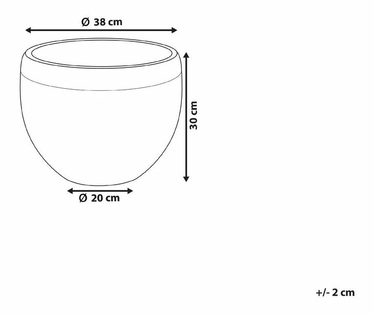 Květináč 30 cm- Zakza (černá)