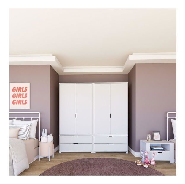 Šatní skříň Durun 22 (bílá matná)