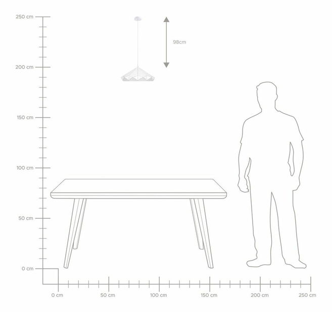 Závěsná lampa Netono (bílá)