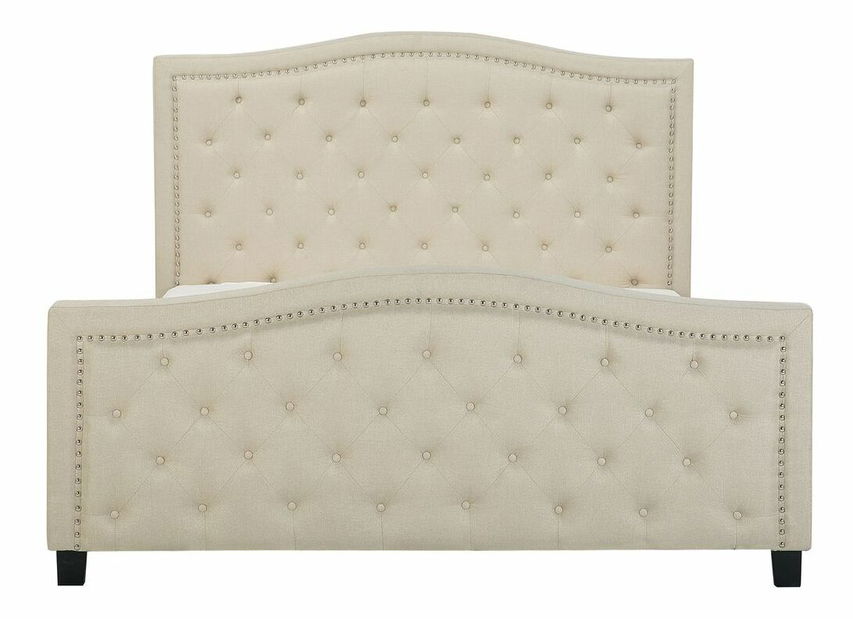 Manželská postel 180 cm AURORA (s roštem) (béžová)