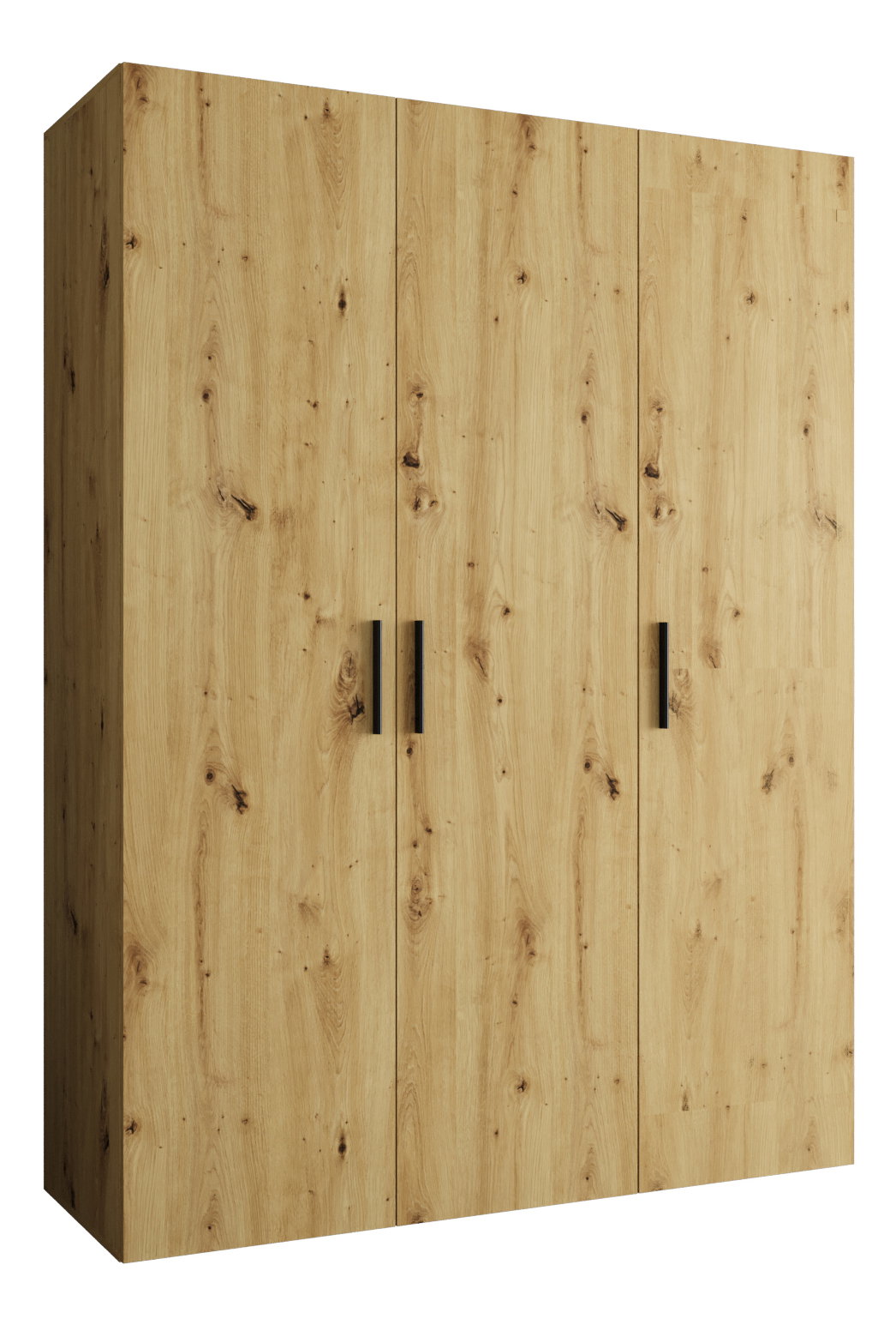 Šatní skříň 150 cm Borry 1 (dub artisan + černá)