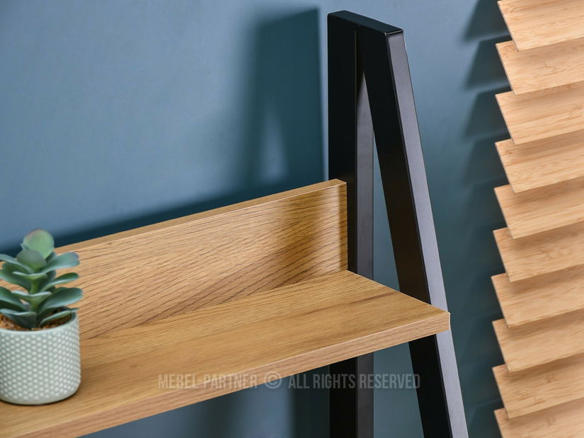 PC stolek Dylen (dub černý + černá)