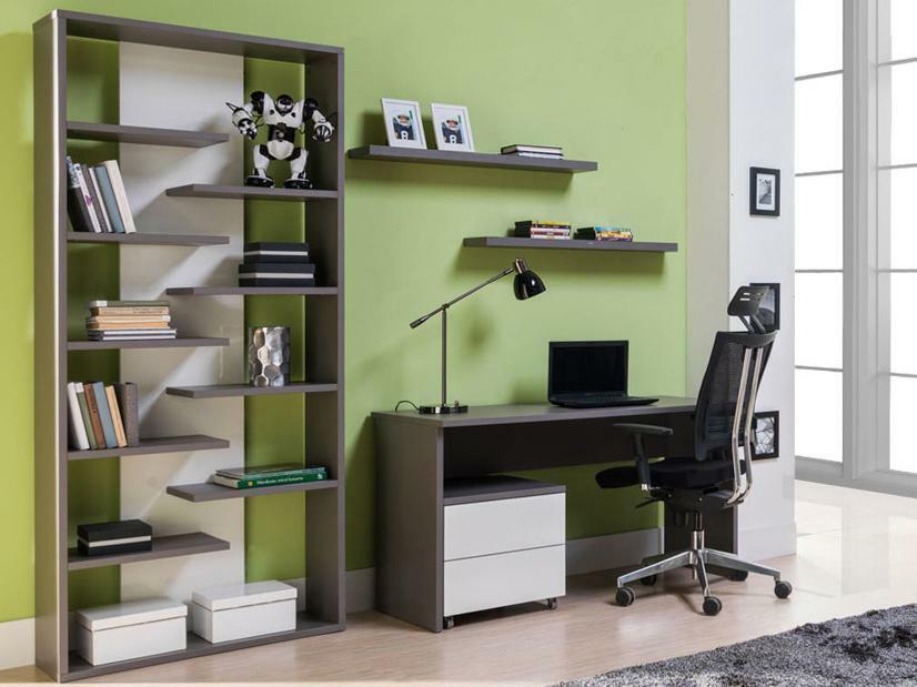 Studentský pokoj Irlam 1 (šedý + bílý lesk)