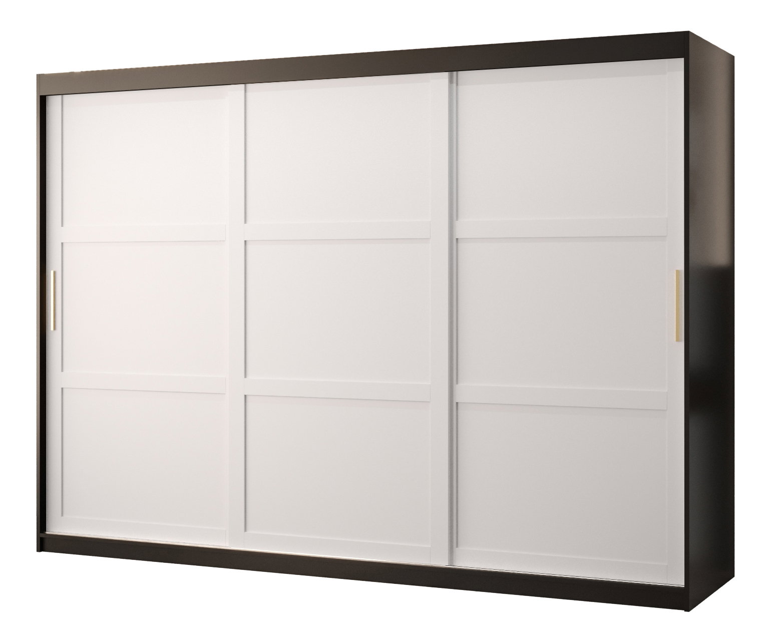 Šatní skříň Riven 1 250 (černá matná + bílá matná)