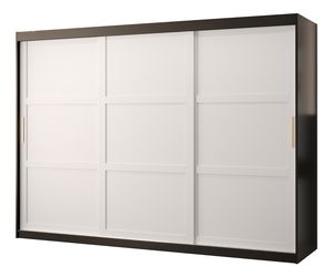 Šatní skříň Riven 1 250 (černá matná + bílá matná)