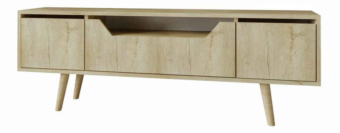 TV skříňka Romia (antracit + zlatá)