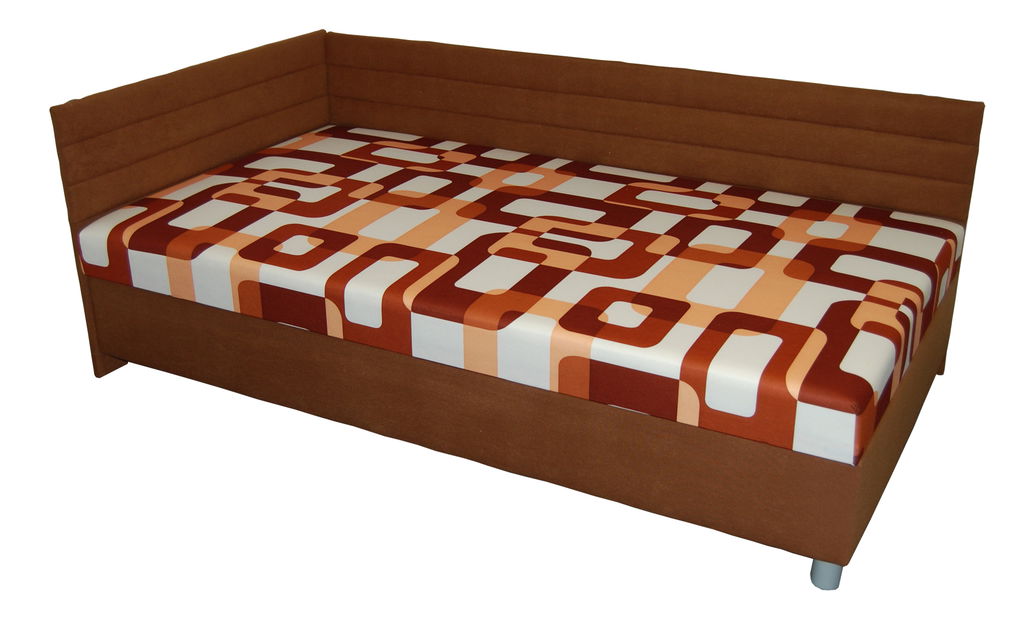 Jednolůžková postel (válenda) 110 cm BRW Elize hnědá (L) (s roštem a matrací)