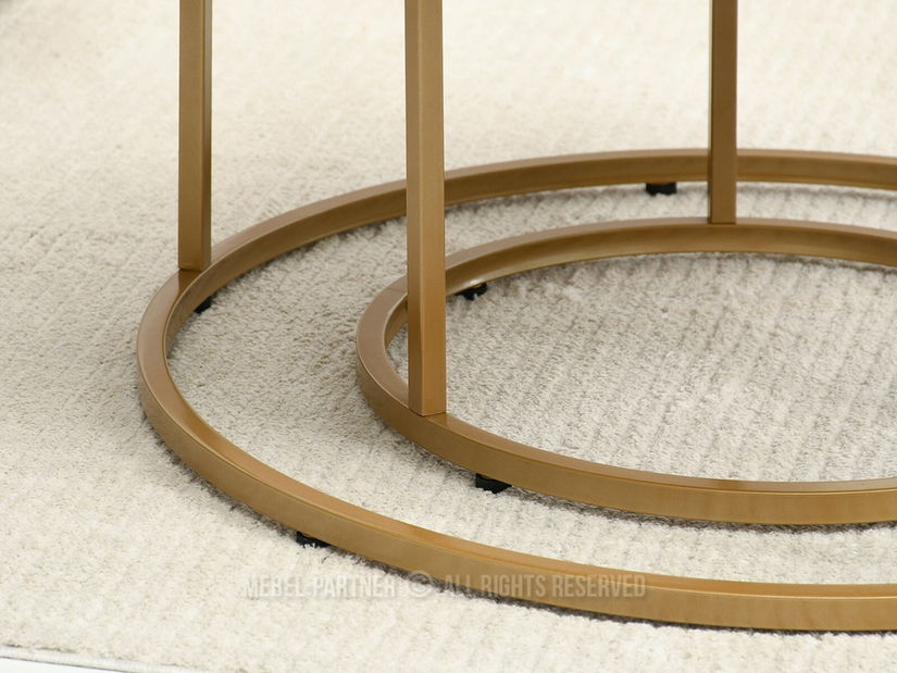 Konferenční stolek Klara (ořech + zlatá) *bazar