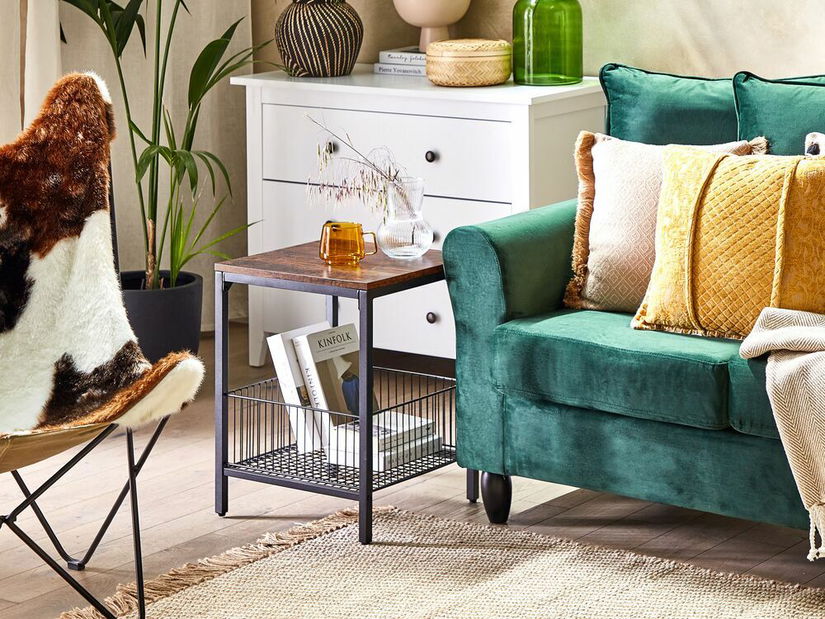 Příruční stolek Kenza (tmavé dřevo)