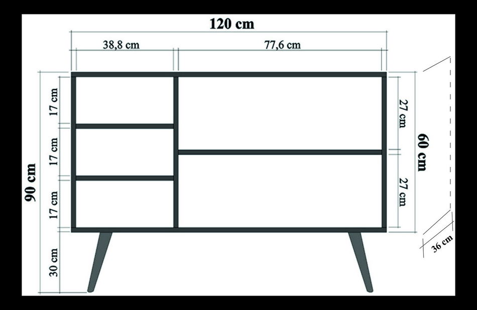 Skříňka Meghan 730 (dub sonoma)
