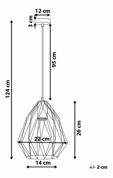 Závěsná lampa Magon (černá)