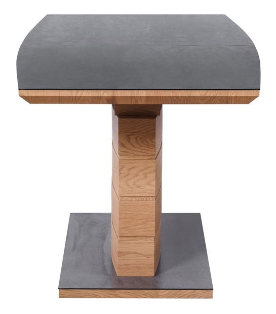 Jídelní stůl Caminne (dub zlatý + tmavě šedá) (pro 6 až 8 osob)