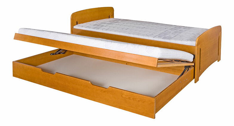 Rozkládací postel 90 cm Valder (s rošty a úl. prostorem)