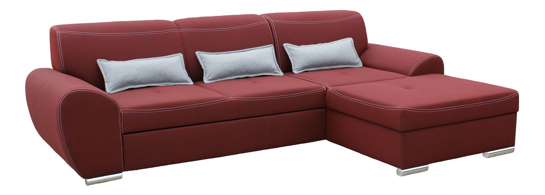 Rohová sedací souprava BRW Marco bordová (P)