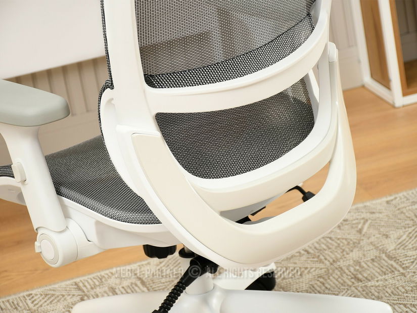 Kancelářské křeslo Ikergen (šedá + bílá)