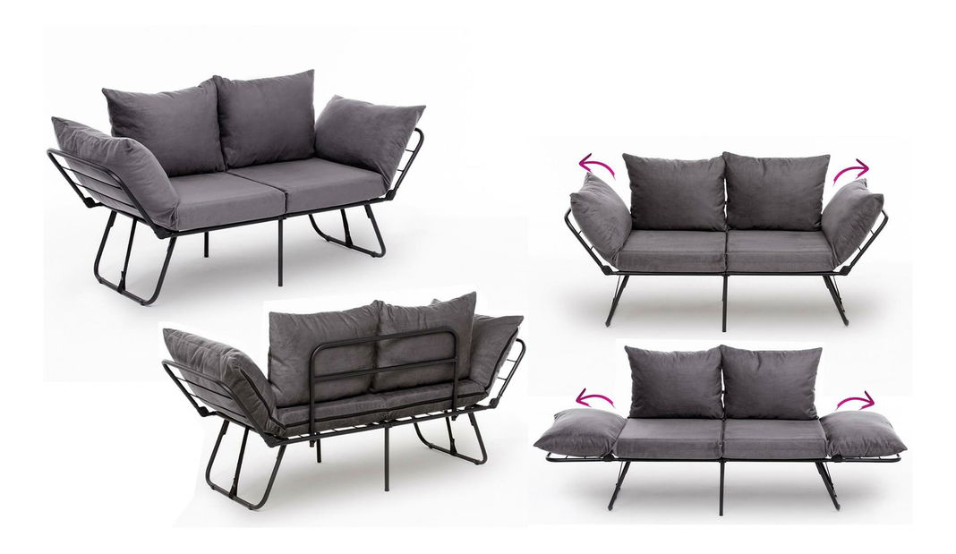 Pohovka dvousedačka Verve 2 (šedá)