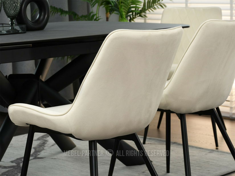 Židle Aron (krémová + černá)