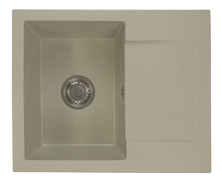Kuchyňský dřez Dalgam (béžová) (se 2 otvory pro baterii) (P)
