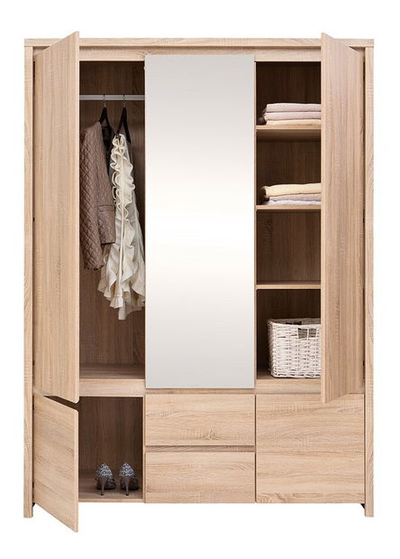 Šatní skříň BRW Kaspian SZF5D2S (Dub sonoma)