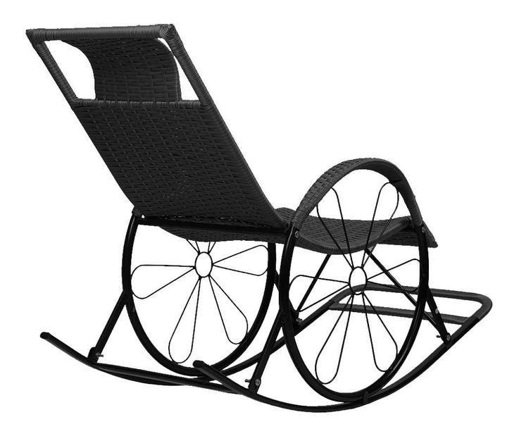 Houpací křeslo Rokefeler (ratan + černá)