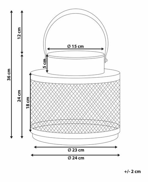  Svícen 24 cm Yanis (černá)