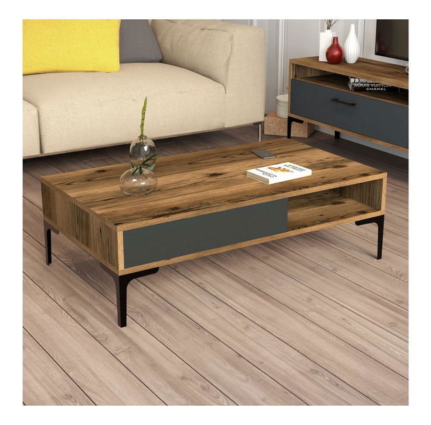 Konferenční stolek Irma (ořech + antracit)