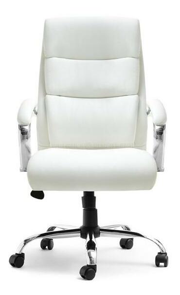 Křeslo Luxus (bílá + chromová)