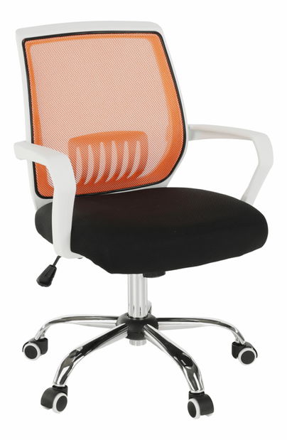 Kancelářské křeslo Leledo oranžová + černá