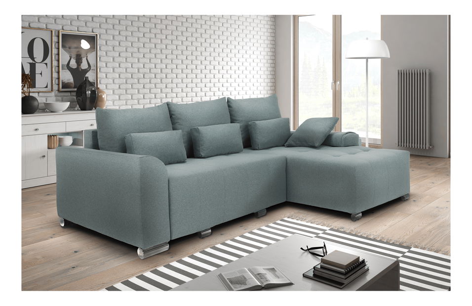Rohová sedačka Davan (mentolová) (P)