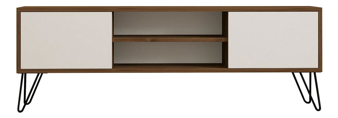 TV stolek/skříňka Donoko (ořech + bílá)