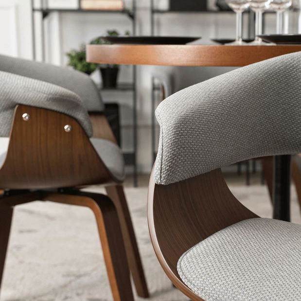 Jídelní židle Generosas 2 (šedá + ořech)