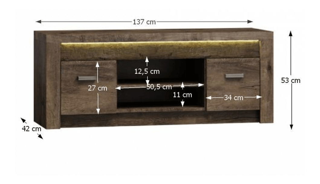 TV stolek/skříňka Inneas 09 (jasan tmavý)