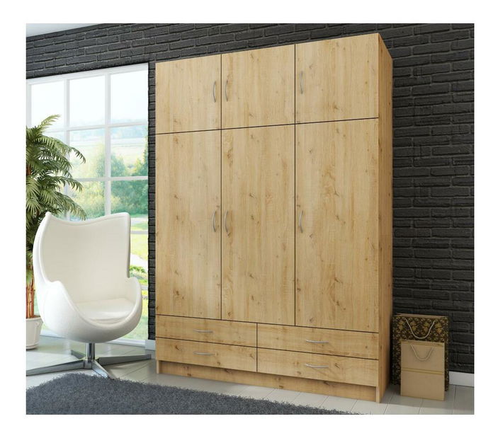 Šatní skříň Granulados (dub artisan)