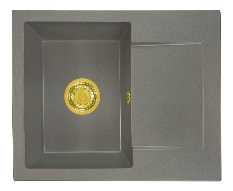 Kuchyňský dřez Dalgam (šedá) (s 1 otvorem pro baterii) (P)