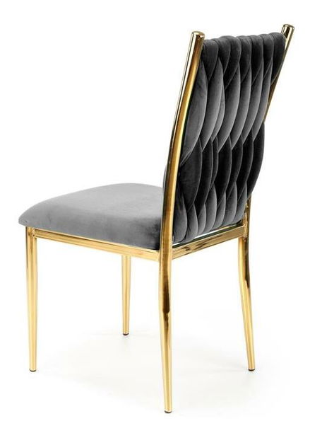 Jídelní židle Kimiko (šedá + zlatá)