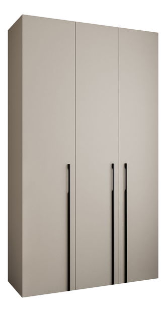Šatní skříň 140 cm Carmela 50-3 (kašmír + černá)