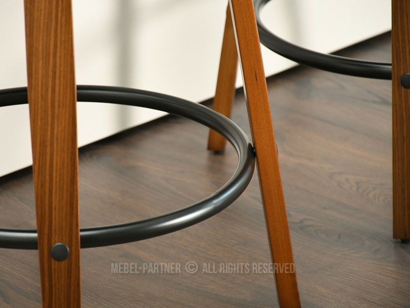 Židle Theo H (ořech tmavý + černá)