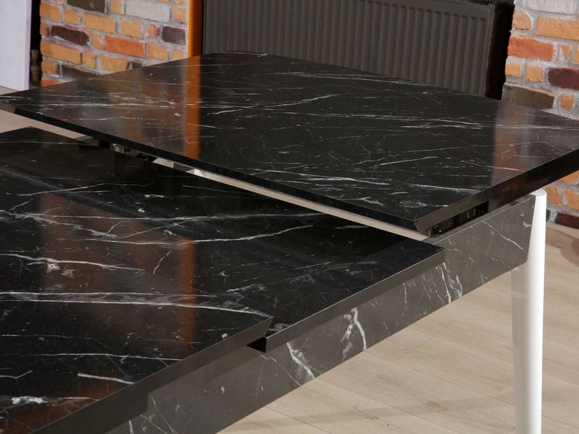 Jídelní stůl Pinava 1 (černá + bílá) (pro 4 osoby)