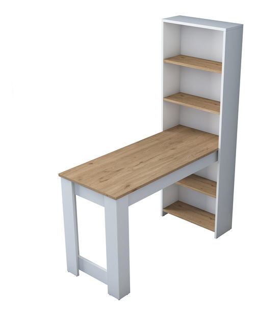 PC stolek Haiti 106 (Bílá + Ořech)