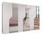 Šatní skříň Alaris 2 300 (bílá + zlatá) (se zrcadlem)