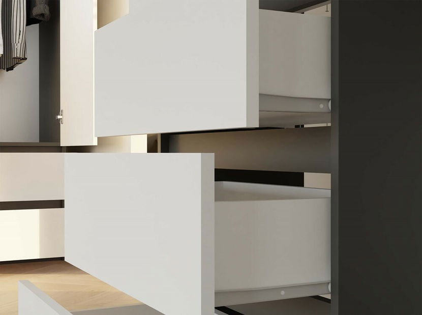 Komoda Musecalo 2 (antracit + bílá)