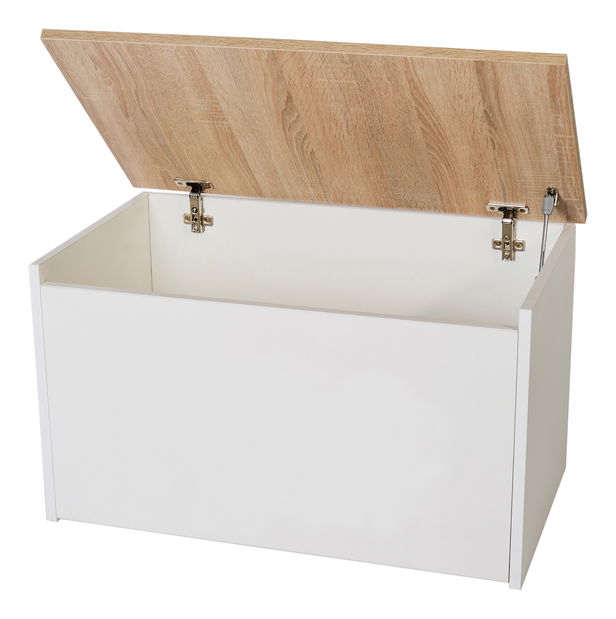 Úložný box Davina (bílá + dub sonoma)