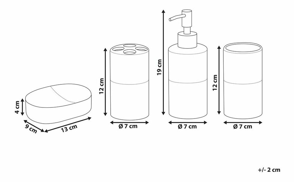 Koupelnové doplňky Chadwick (černá)