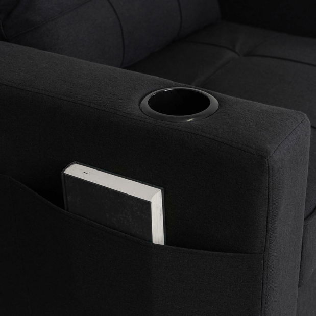 Rozkládací křeslo Suspendida (černá)