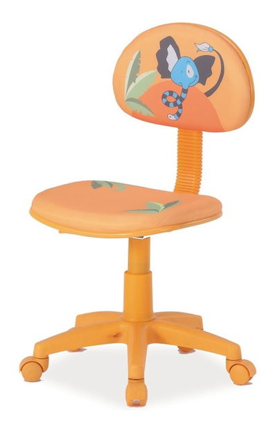 Dětská židle Hop (oranžová + vzor)