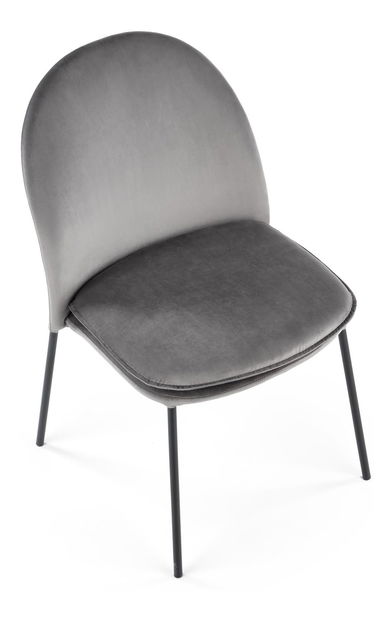 Jídelní židle Kemis (šedá + černá)