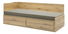 Rozkládací pohovka Menetas (dub pobřežní + oliva) (s roštem a matracem) (s úl. prostorem)