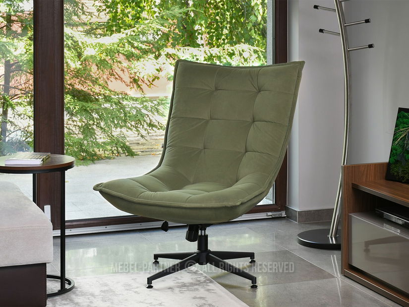 Křeslo Palma (olivový + černá)