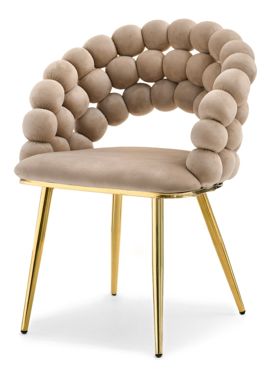 Židle Lulish (béžová + zlatá)