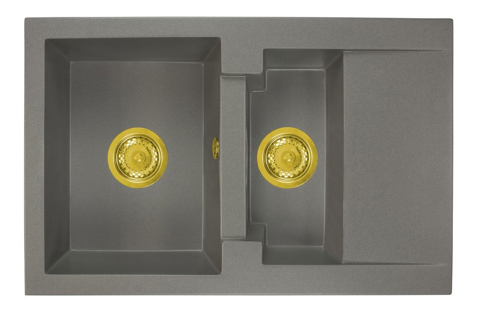 Kuchyňský dřez Dortuna (šedá) (s 1 otvorem pro baterii) (P)